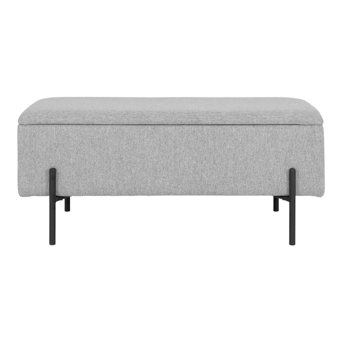 Banc Watford - Gris clair, Polyester, 95x36.5x43cm