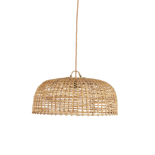 Rattan Pendant Light - Natural Woven Cloche Lamp