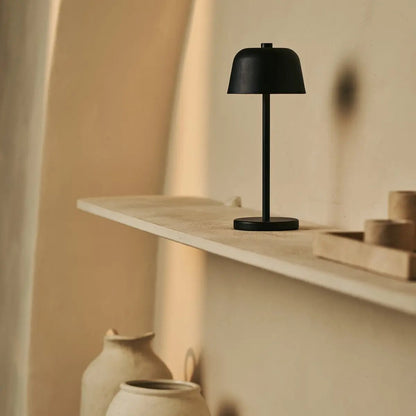 Rechargeable Table Lamp - Black Cordless Lamp with Dimmer