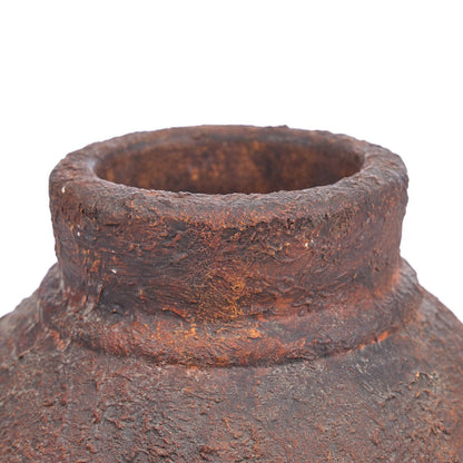 Terracotta Vase - Burgundy Rustic Amphora Vase - Medium