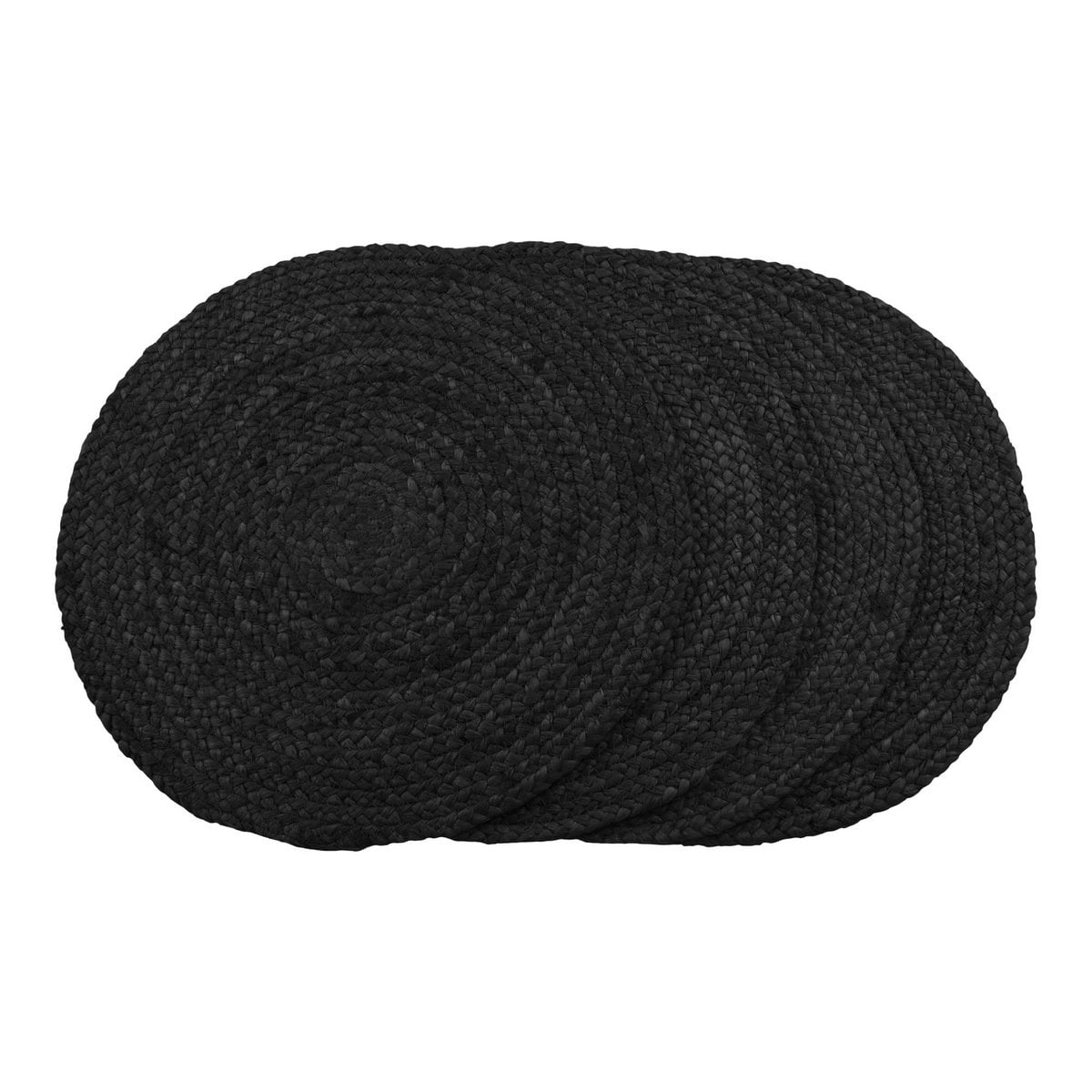 Jute Placemats Dark Grey - Bombay Set of 4 - Ø38cm