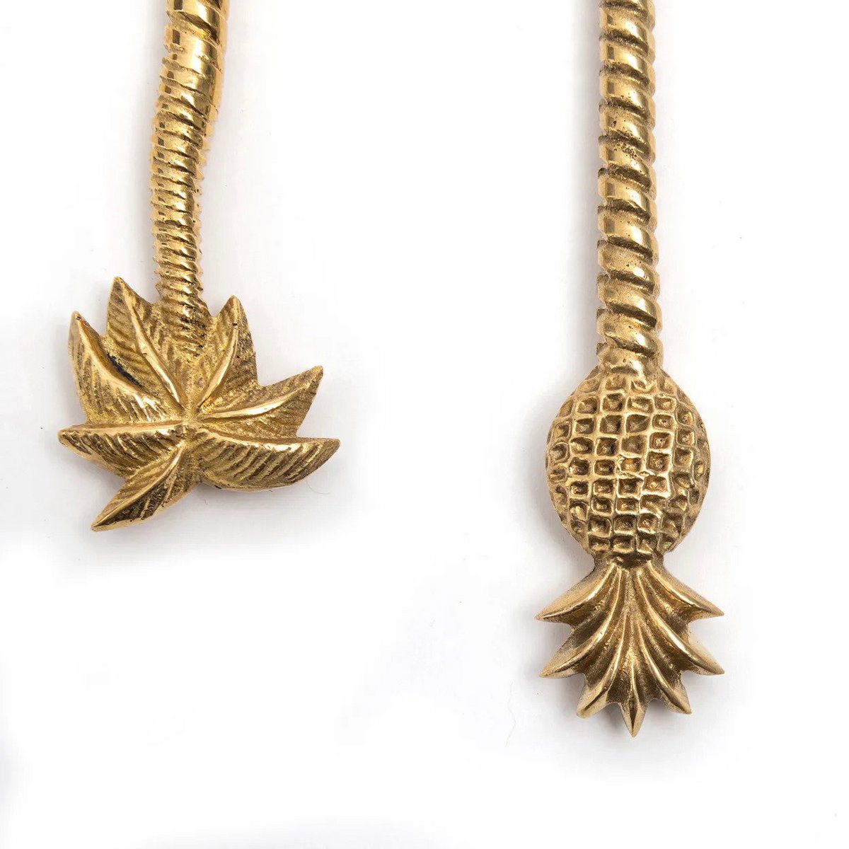 Brass Table Fork - Gold Palm Tree Design