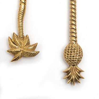 Brass Table Fork - Gold Palm Tree Design