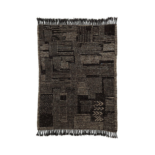 Handwoven Wool Area Rug - Afghan Tribal Design, 310x208