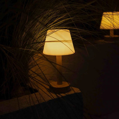 Zoë Light Brown Wooden Rechargeable Table Lamp | Dimmable, USB-C & Up to 80 Hours of Battery Life