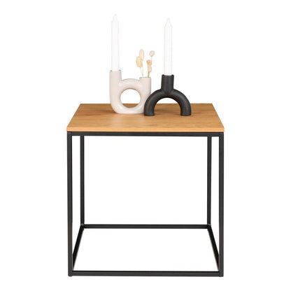 Vita Side Table - oak look, black, 45x45x45cm