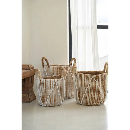 The Straight Stitched Macrame Basket - M