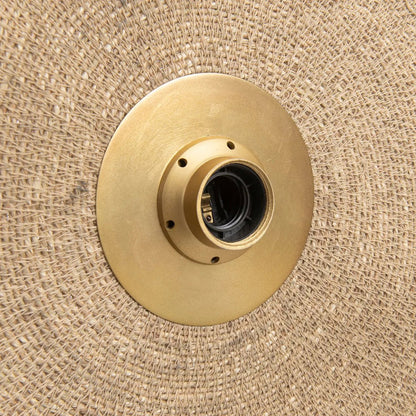 Natural Brass Wall Lamp - Handcrafted Grass Design - Medium