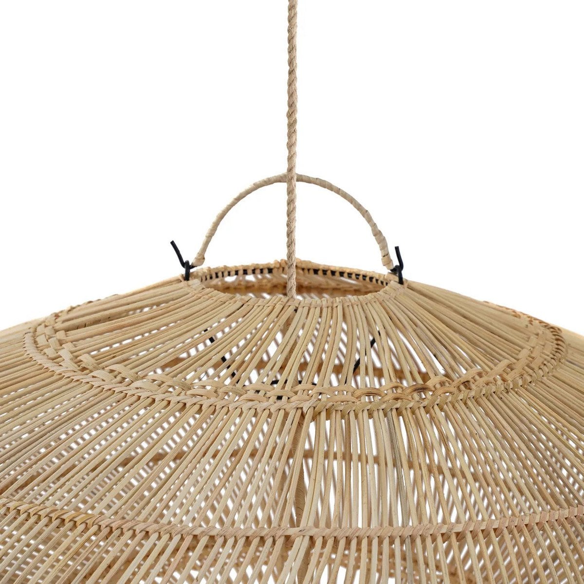 Rattan Pendant Light - Natural Macaron Style, Medium
