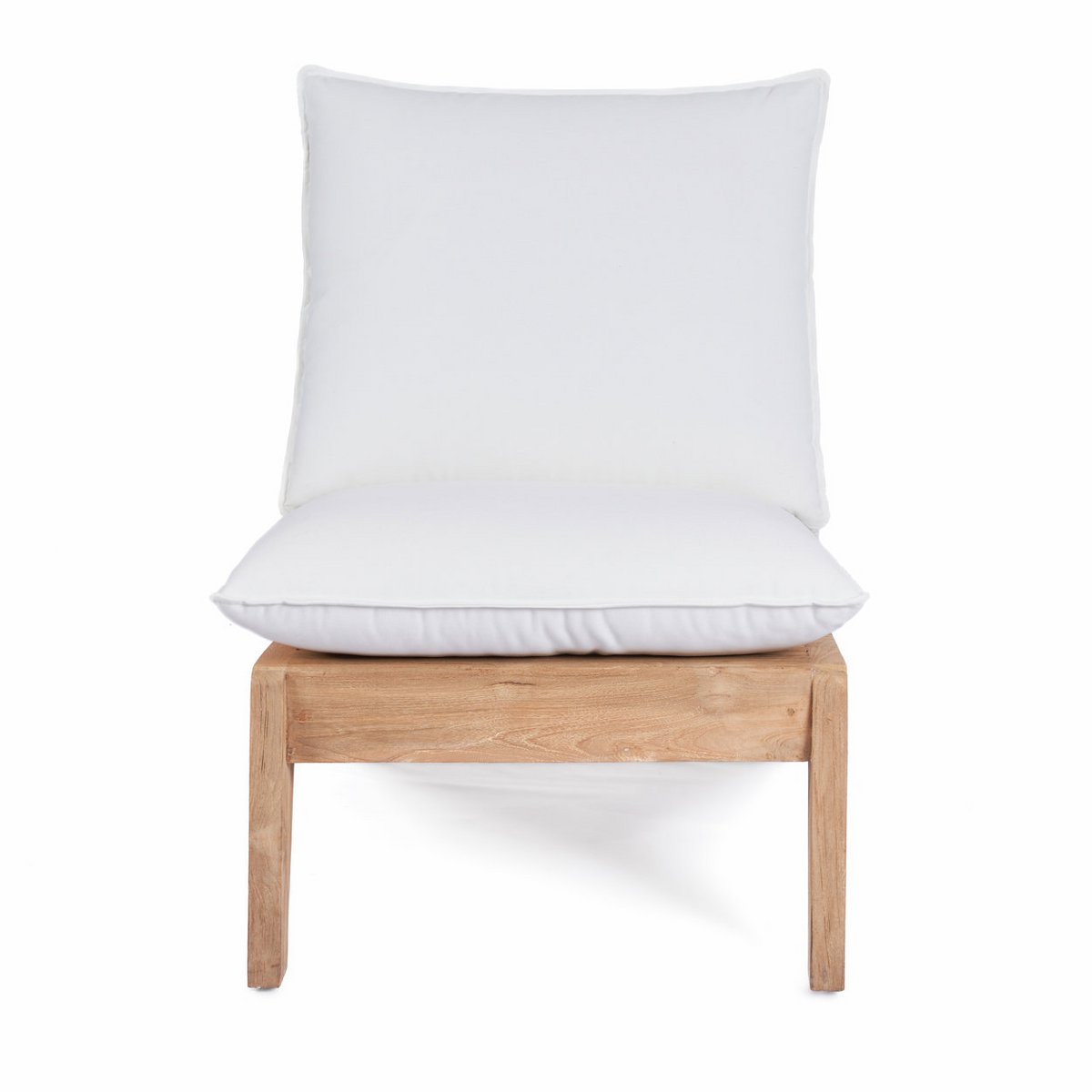 Reclaimed Teak Sofa - Natural White One Seater