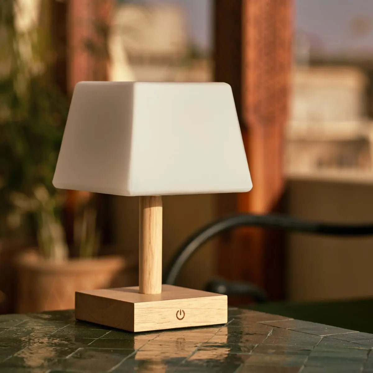 Tommy Light Brown Wooden Table Lamp | 3 Light Modes, Elegant & Sustainable