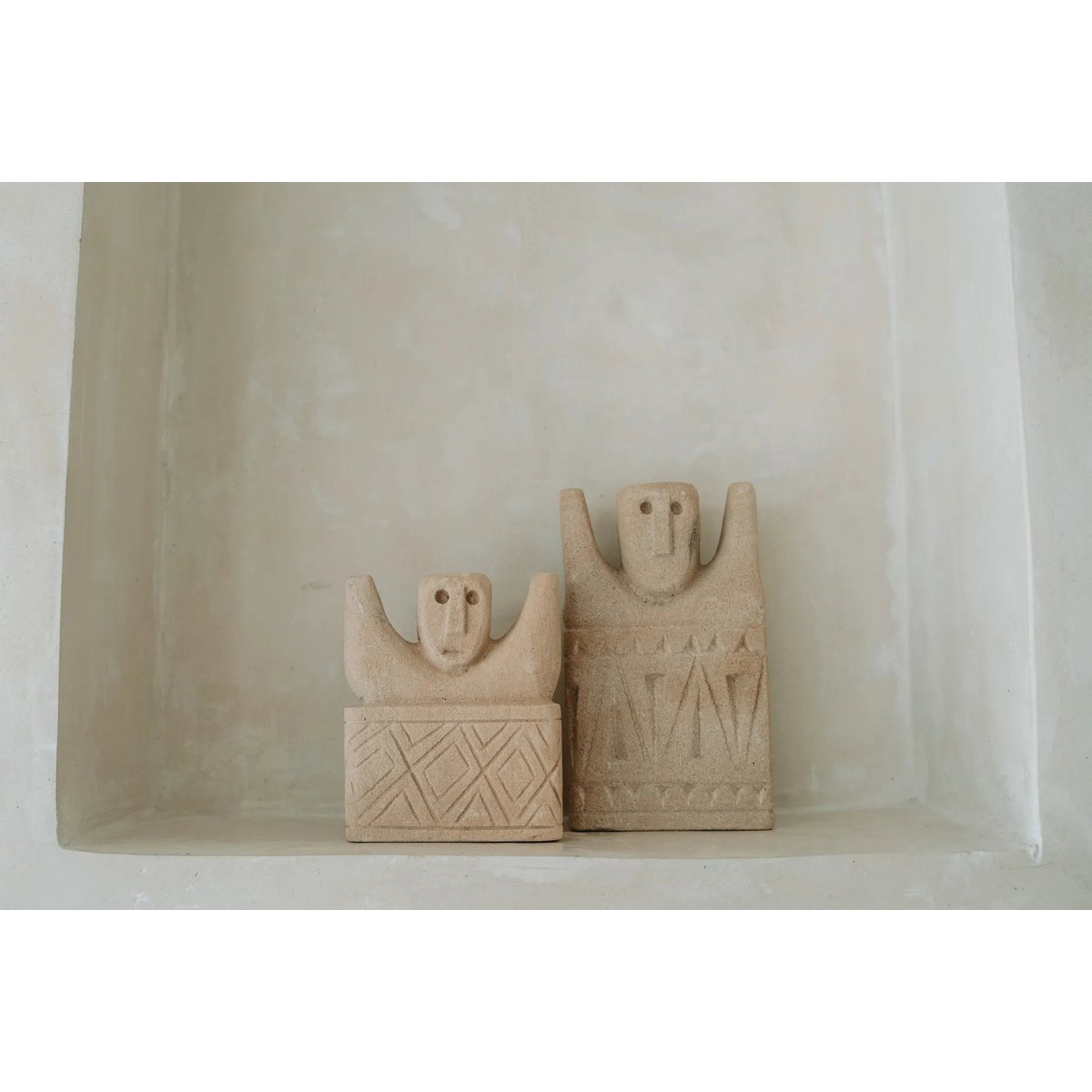 Sandstone Sumba Stone Statue - Hand Carved Indonesian Art