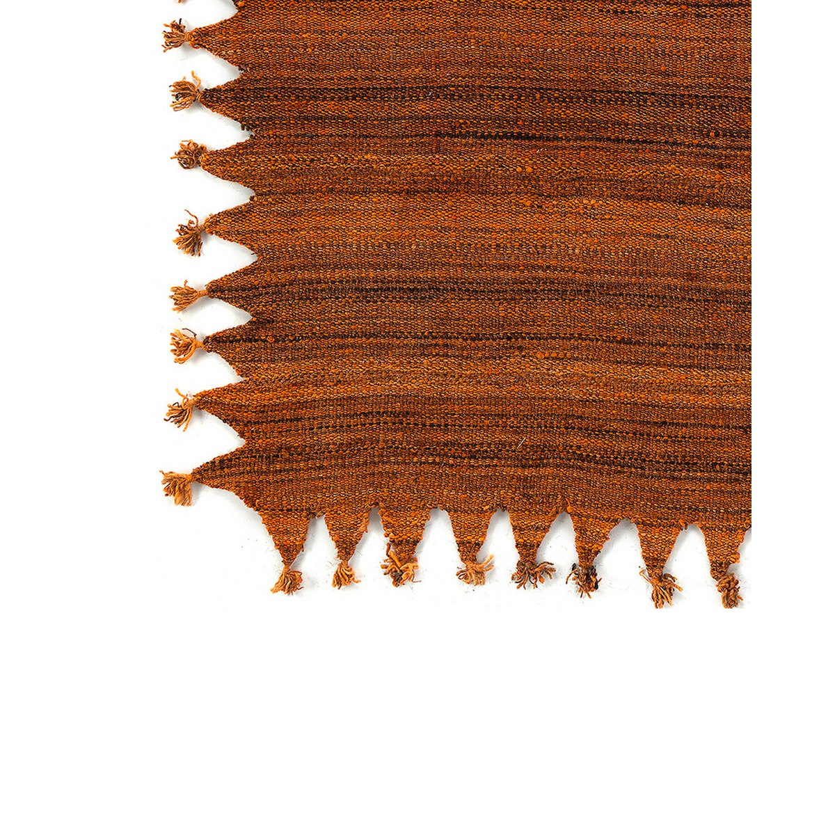 Wool Area Rug: Handwoven Afghan Rug in Orange, 190x296 cm
