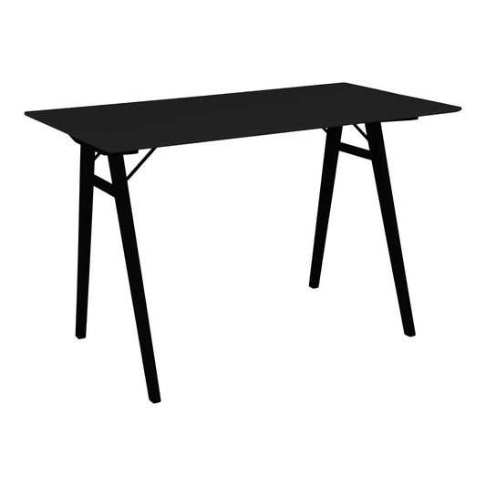 Vojens Desk - Black, MDF/Rubberwood, 120x60x75 cm