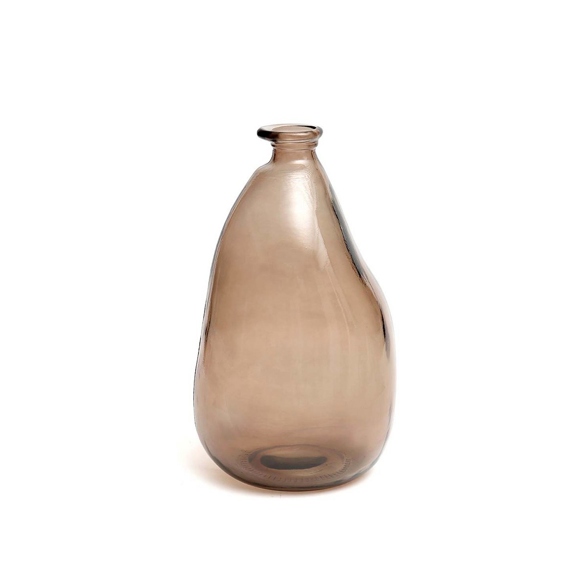 Recycled Glass Vase - Beige Shudi Vase, Elegant Home Decor