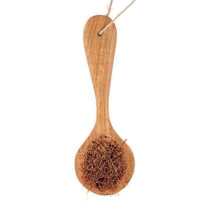 Coconut Fiber Cleaning Brush - Natural Wooden Handle Eco Brush