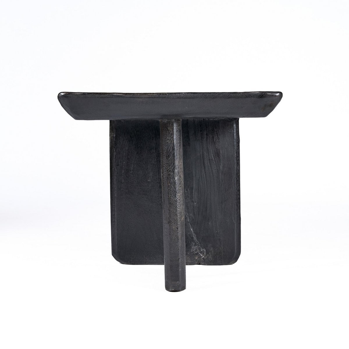 Mango Wood Coffee Table - Modern Black Obsidian Style