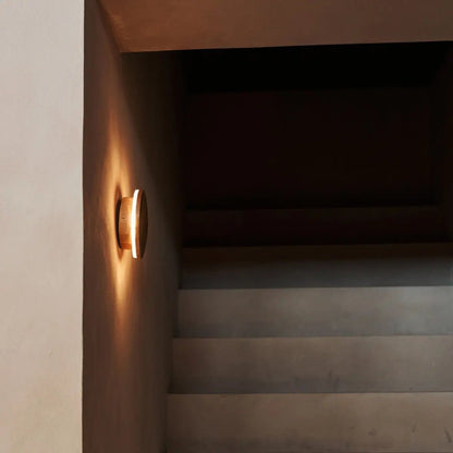Cordless Wall Light - Light Brown Wood, Rechargeable & Dimmable