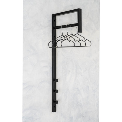 Trento Clothes Rack - Black, Metal, 30x3x82 cm