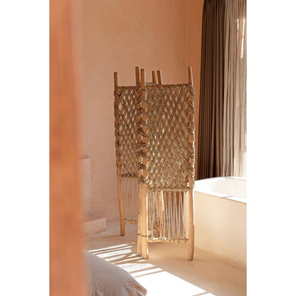 Seagrass Room Divider - Natural Woven Privacy Screen for Indoors