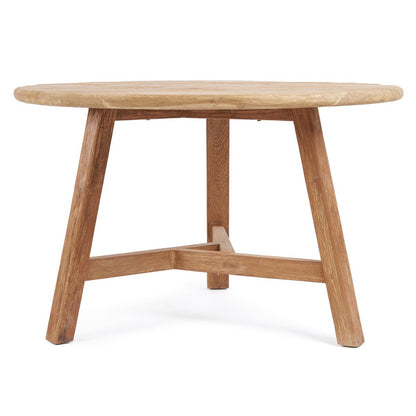 Rustic Teak Wood Dining Table – Upcycled Reclaimed Timber, 120cm