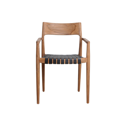 Freya dining room chair with armrest black