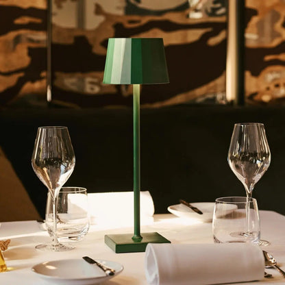 William Pine Green Rechargeable Table Lamp | USB-C, Dimmable, 120-Hour Battery