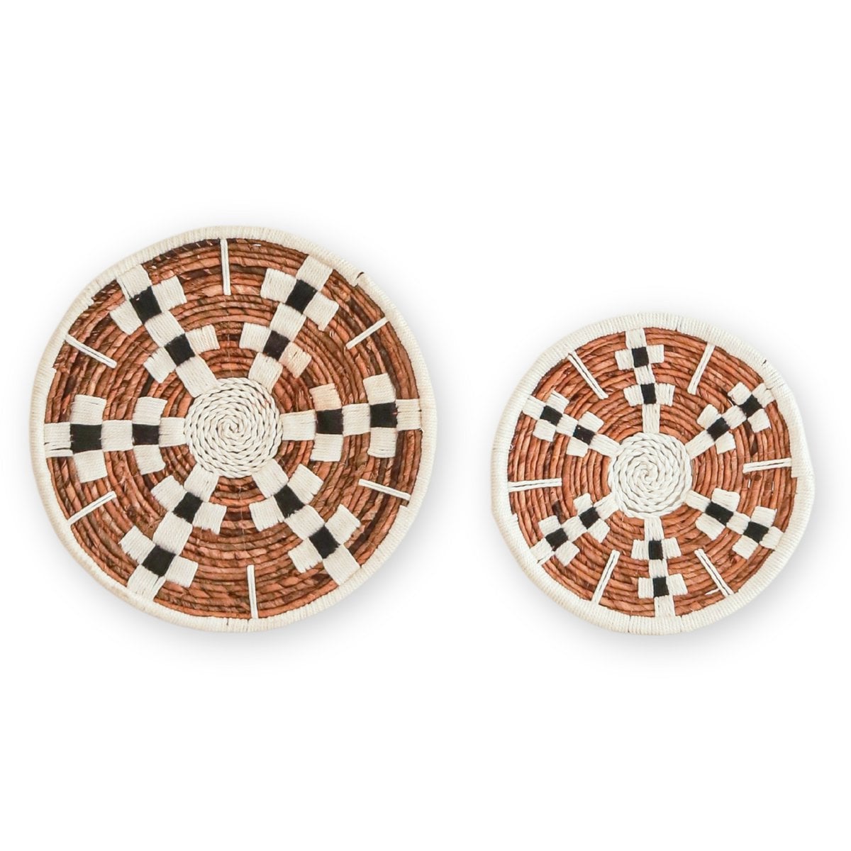 Banana Fiber Boho Wall Basket – Round Decor Bowl, Two Sizes