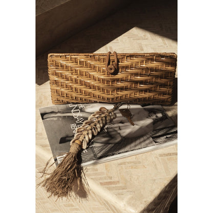 Rattan Clutch Bag - Natural Handwoven Summer Style