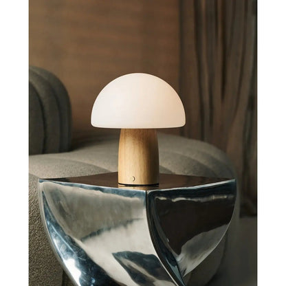 Cordless Table Lamp - Light Brown Dimmable Accent Lamp