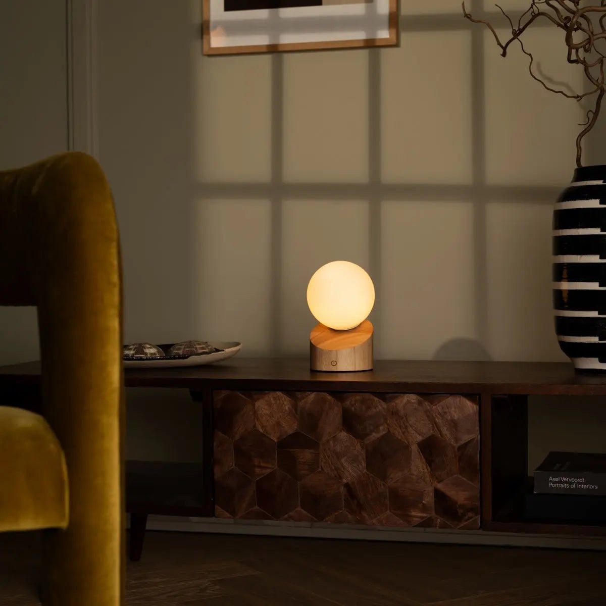 Morris Light Brown Rechargeable Lamp | Stylish, Cordless & Sustainable Design