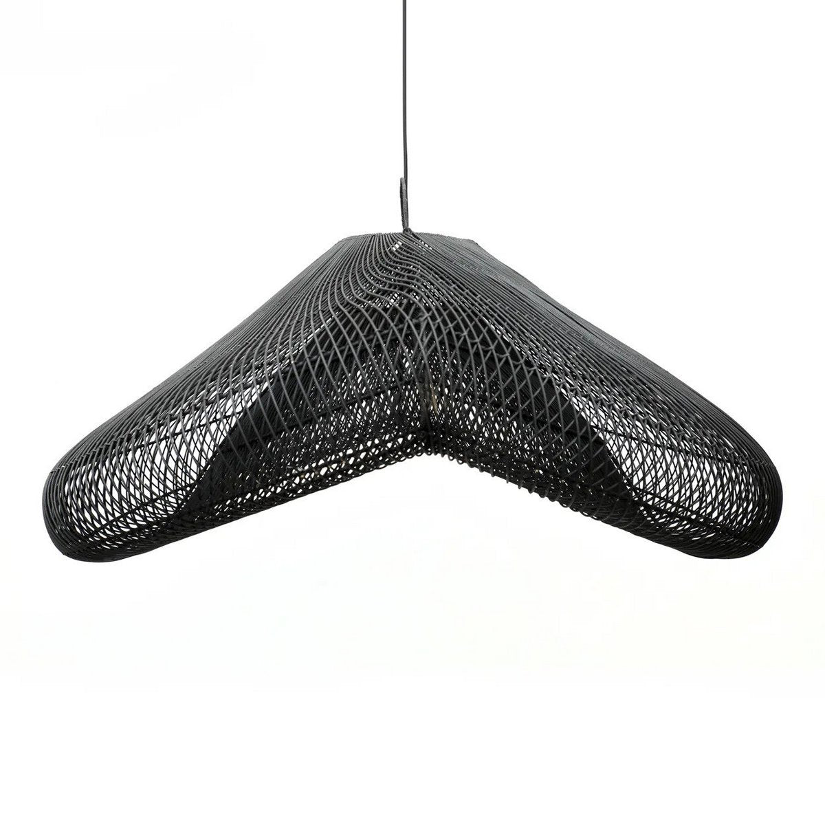 Rattan Pendant Lighting - Black Cloud XXL Lampshade