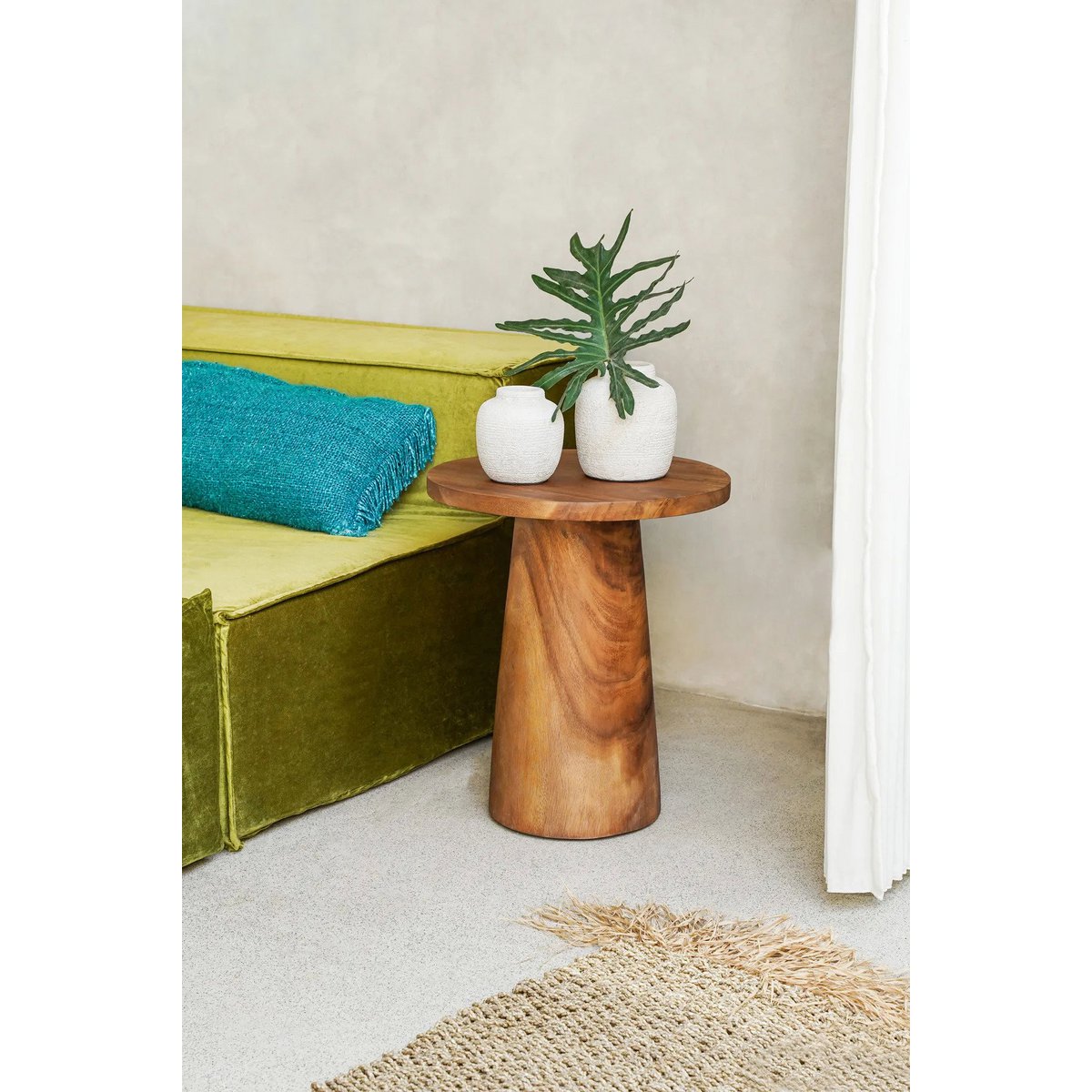 La Mesa Auxiliar Cónica De Madera - Natural - 50