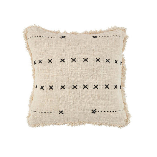 Βαμβακερή Μαξιλαροθήκη - Natural Black Boho