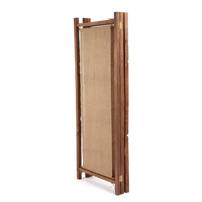 Natural Fiber Room Divider - Freestanding Woven Partition, Zenbu Style