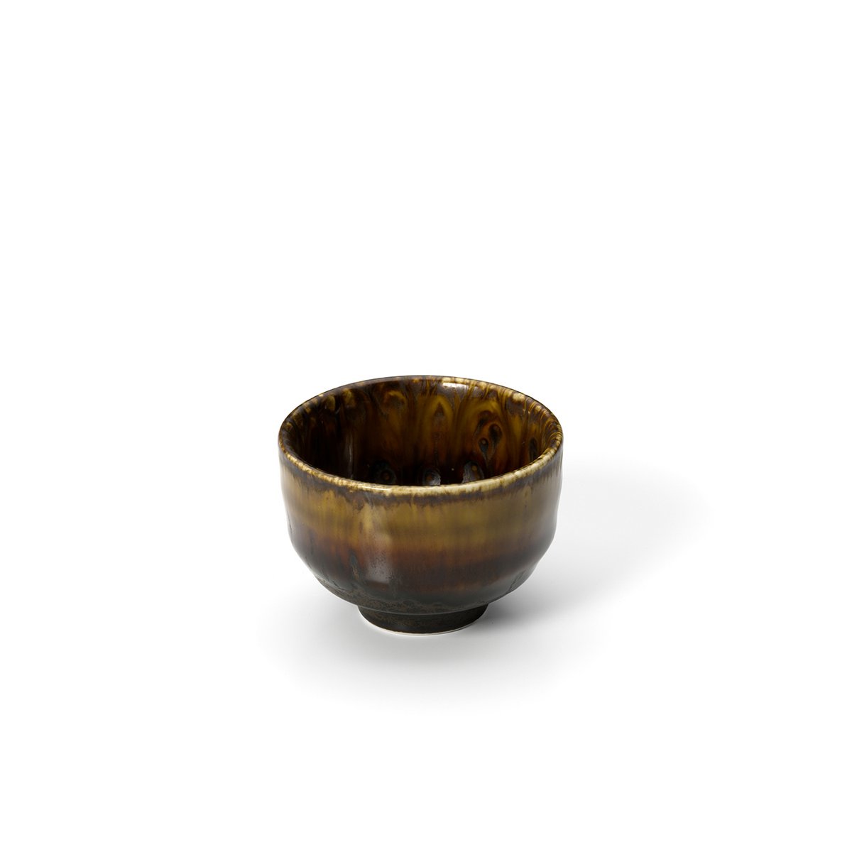 Ceramic Tea Cup - Brown Merapi Cup - Small Handmade Drinkware