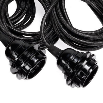 Black Ceiling Light Fitting - Triple Pendant with Adjustable Cables