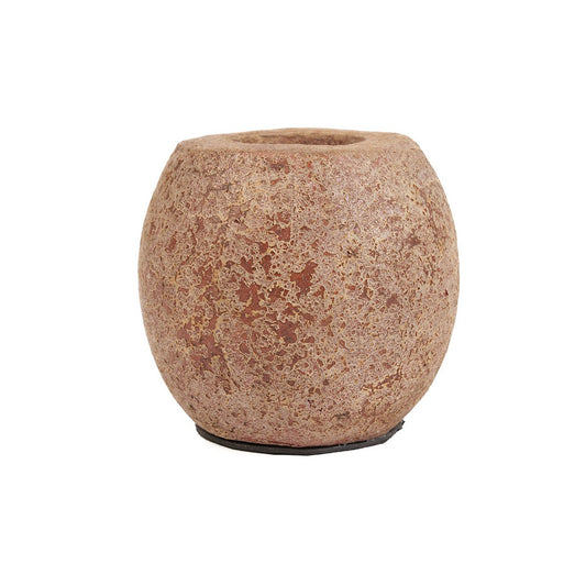 Terracotta Tea Light Candle Holder - Brown Cavestone Design