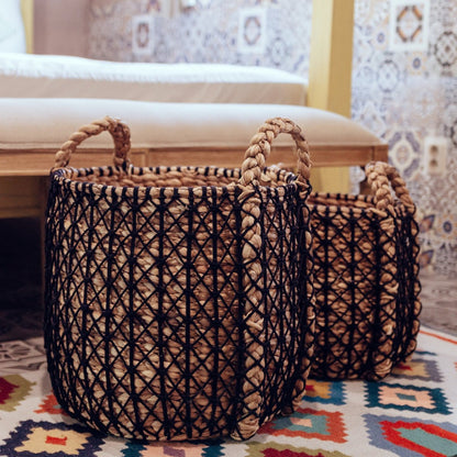 Water Hyacinth Laundry Basket - Handwoven Plant Basket | Soeji