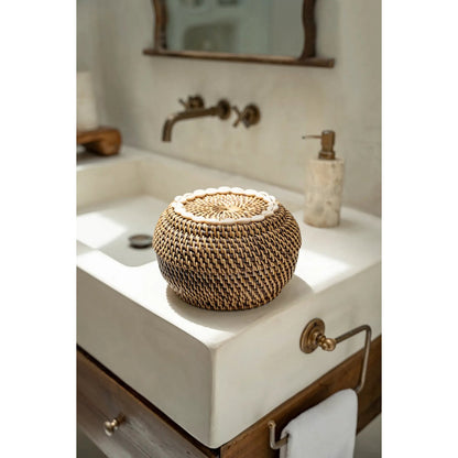 The Colonial Peek-a-Boo Basket - Natural Brown - S