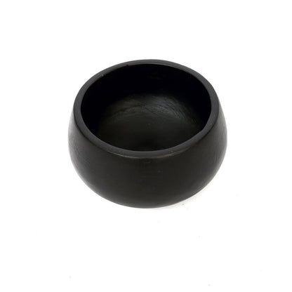 Teak Wood Bowl - Black Decorative Bowl for Home Decor & Jewelry