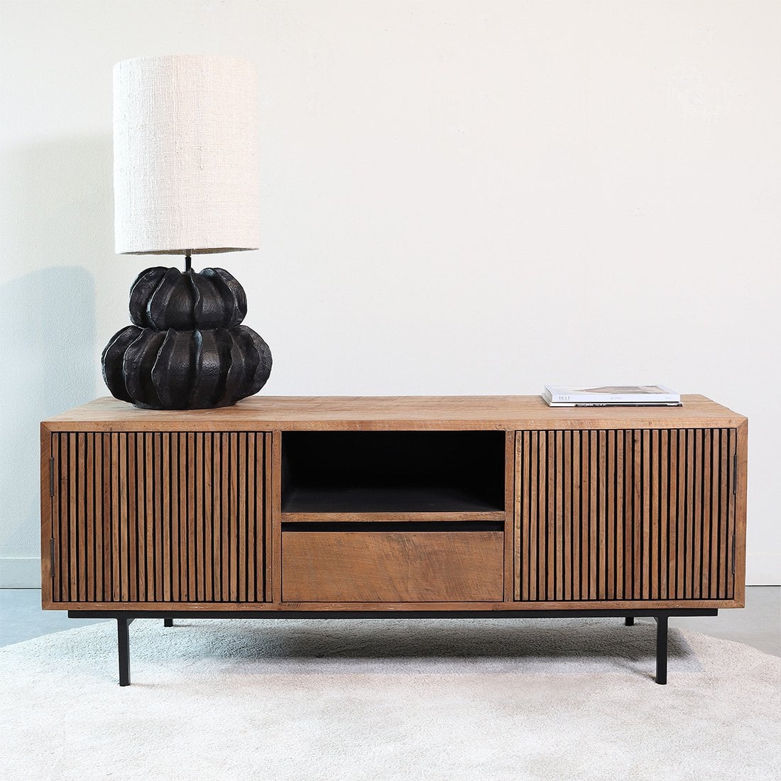 Rhythm teak TV cabinet - 140x45x55 cm