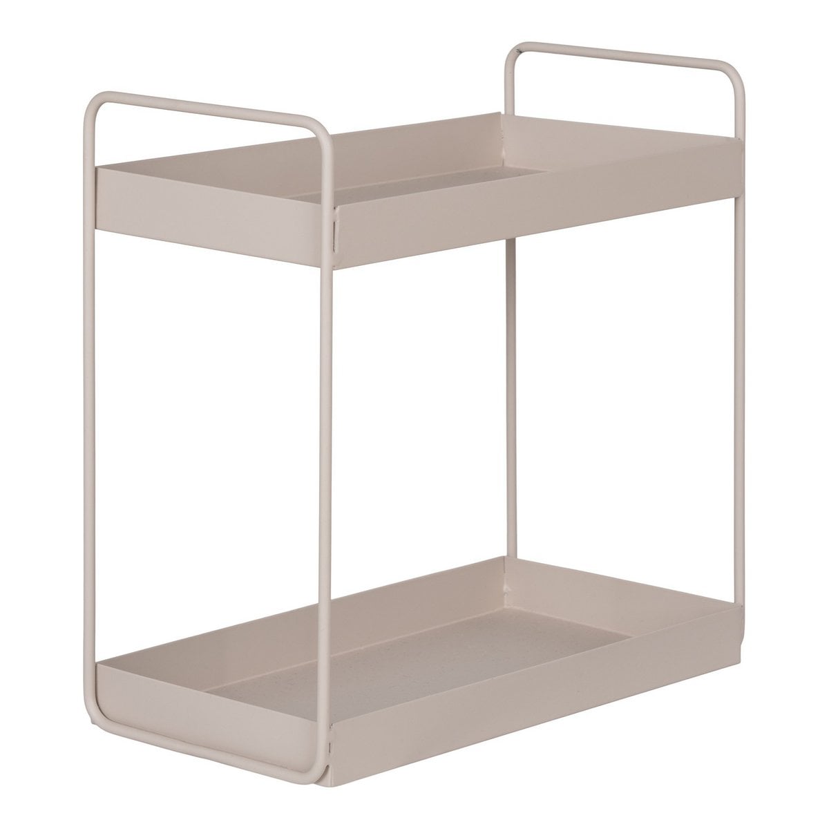 Steel Double Shelf - Minimalist Standing Shelving Unit