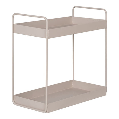 Steel Double Shelf - Minimalist Standing Shelving Unit
