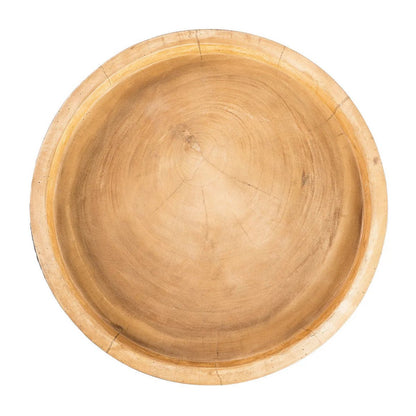 Suar Wood Side Table - Black Natural Rayu Design