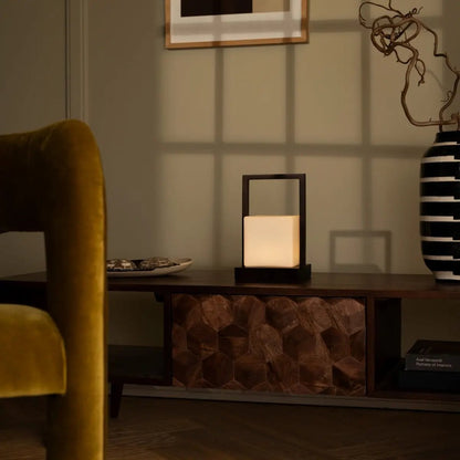 Cordless Table Lamp - Dark Brown Rechargeable Dimmable