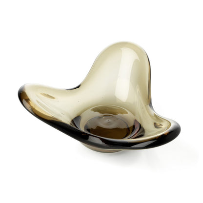 Glass Tea Light Holder - Liquid Form Smoke Candle Holder