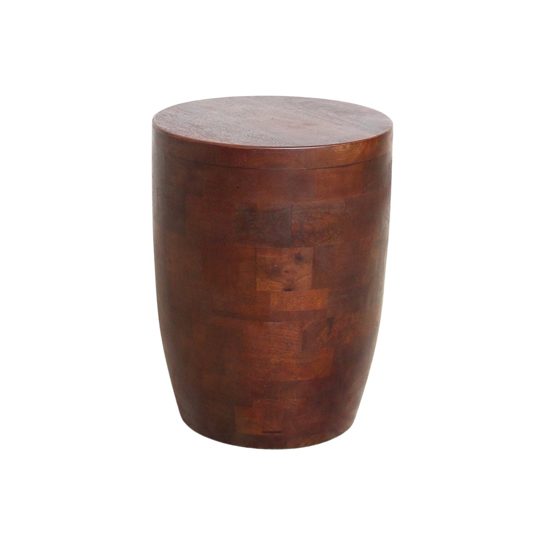 Mango Wood Stool Side Table - Pacific Tuvalu Design