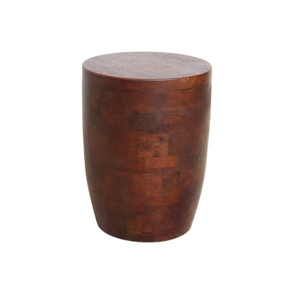 Mango Wood Stool Side Table - Pacific Tuvalu Design