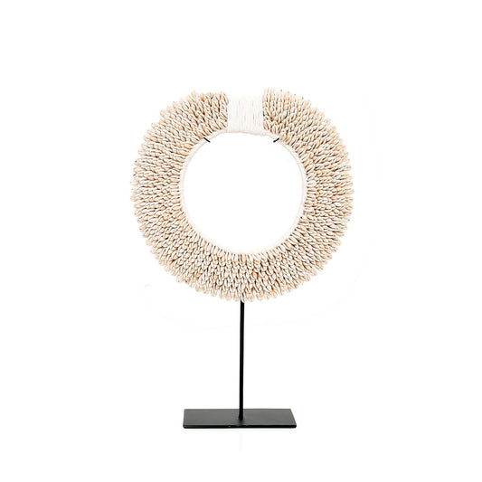 Shell Disc on Stand - White - M